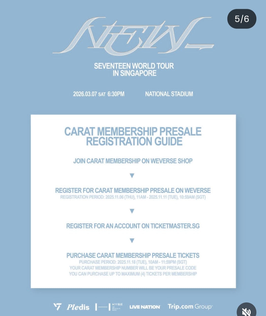 (FULL TICKET WAR AND PAYMENT) SEVENTEEN WORLD TOUR IN SINGAPORE