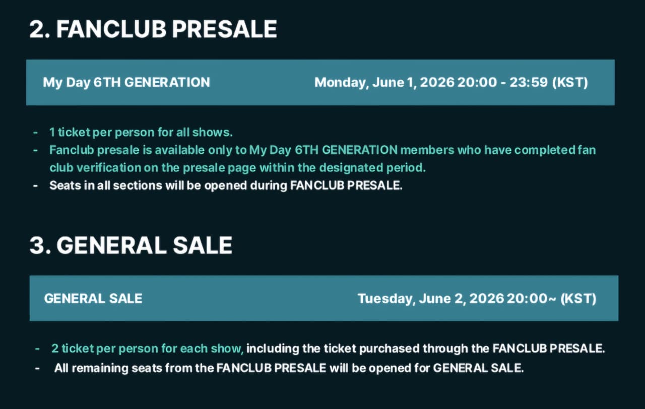 (CLOSED)DAY6 10th Anniversary Tour〈The DECADE〉FINALE in SEOUL