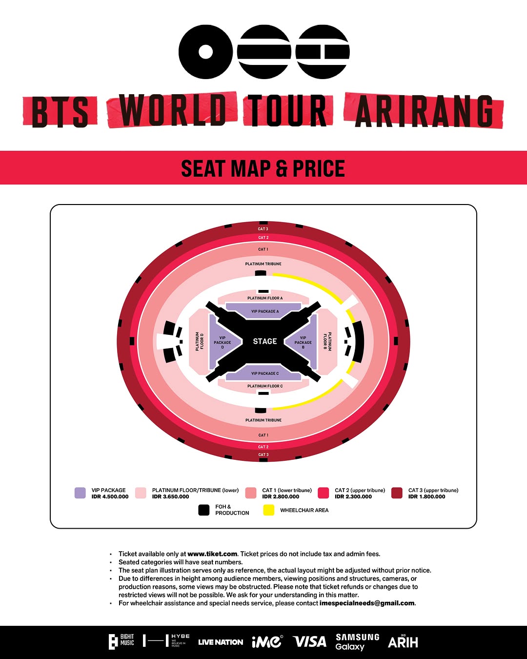 (General Sales, Ticket War Service) BTS WORLD TOUR ARIRANG IN JAKARTA